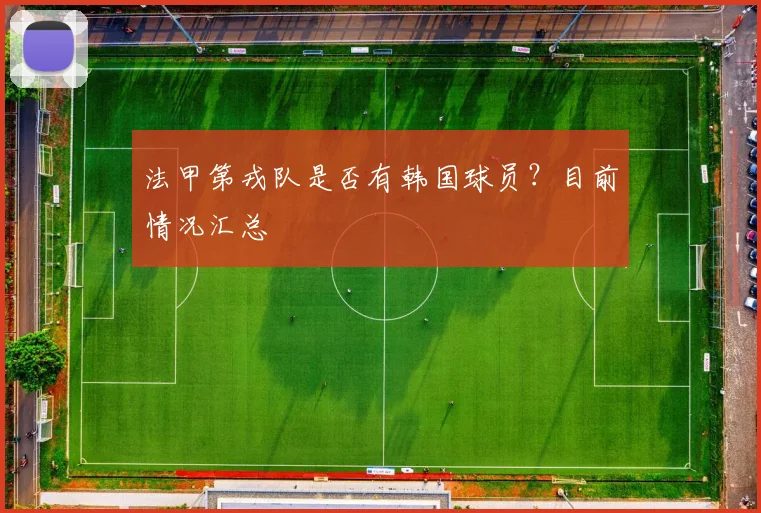 法甲第戎队是否有韩国球员?目前情况汇总
